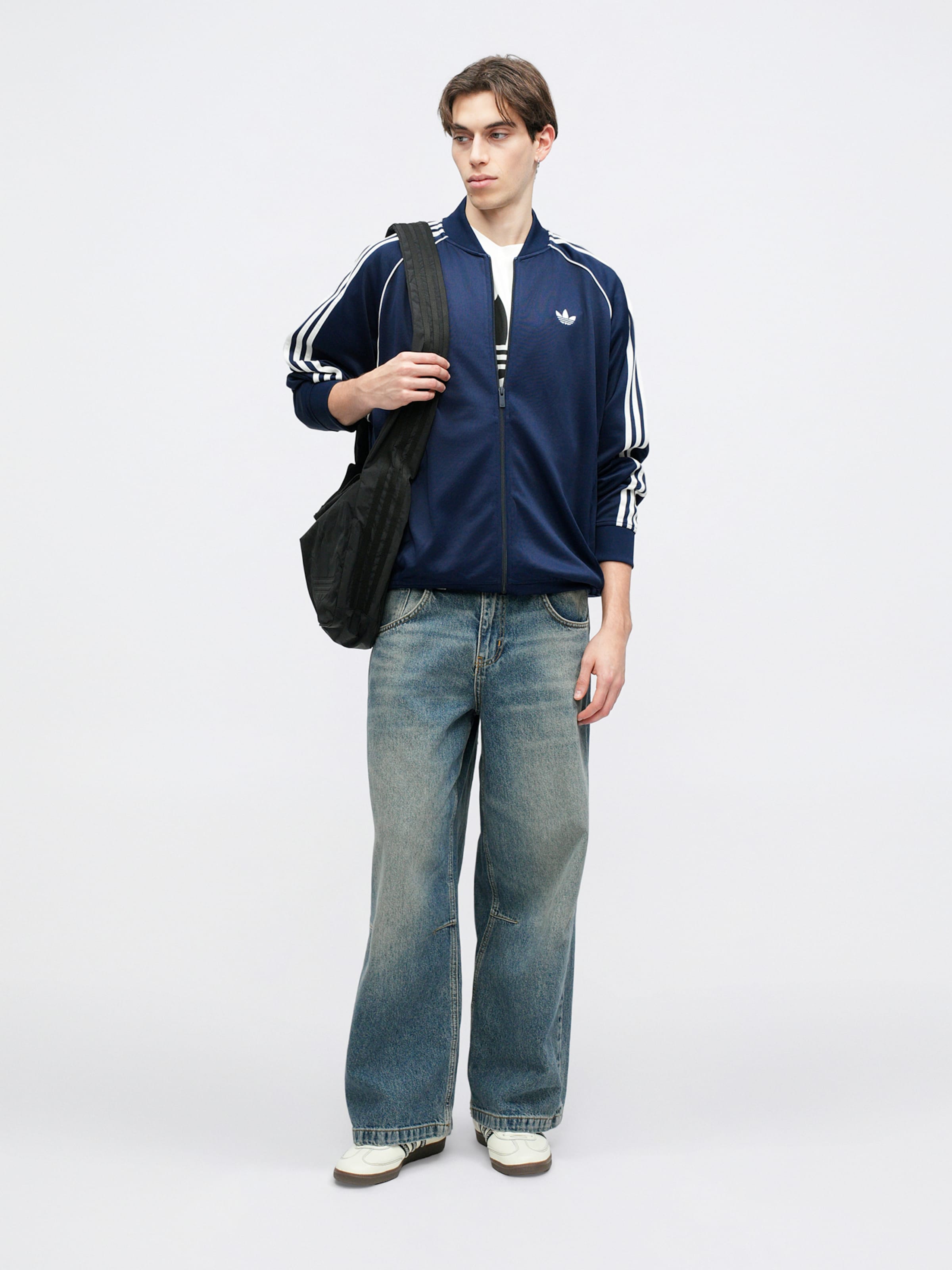 Adidas Originals Толстовка с молнией 'SST Adicolor Classics' в темно-синем цвете — фото 4