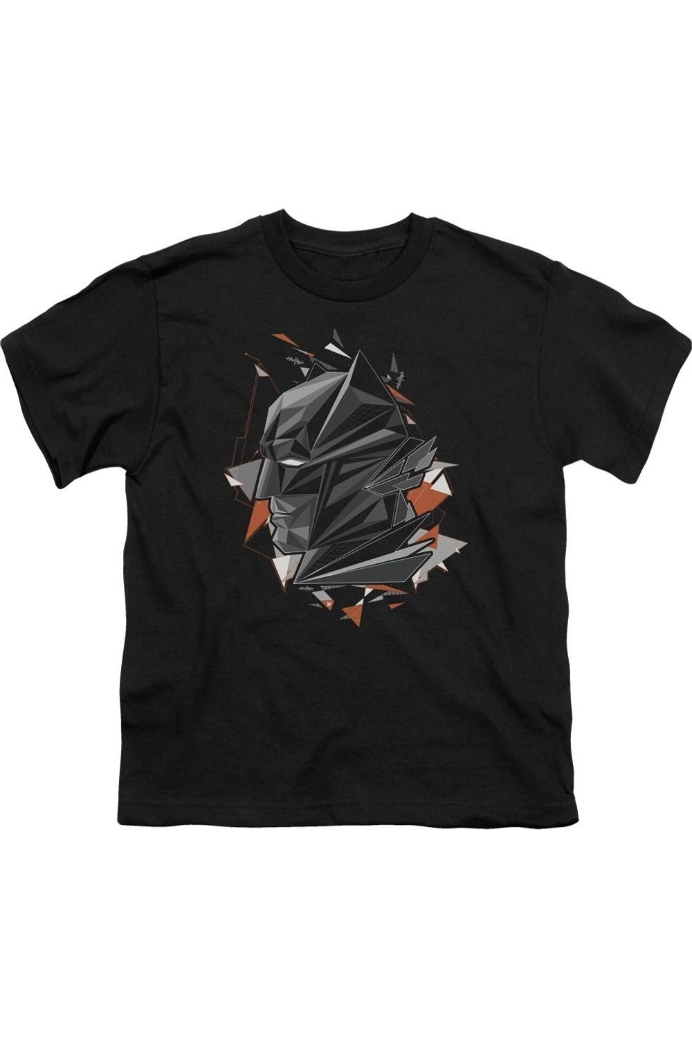 

Футболка детская с коротким рукавом "Batman против Superman" и изображением головы Бэтмена в технологичном стиле Gildan, черный