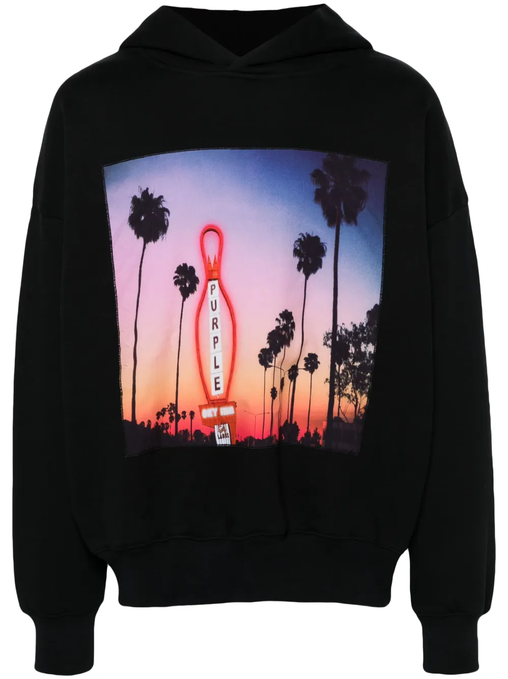 

Худи с фотопринтом из коллаборации с Blue Sky Purple Brand, черный