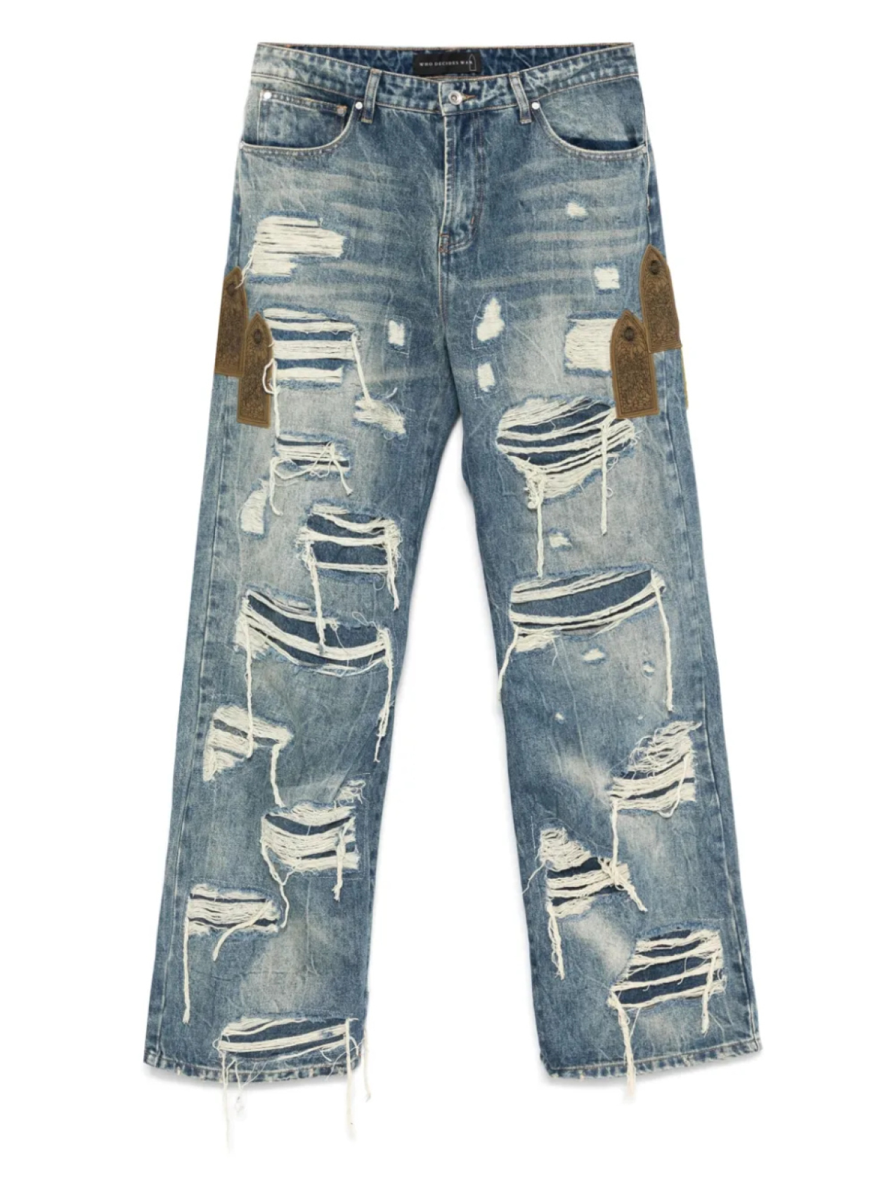 

Джинсы с боковой заплаткой Relaxation Who Decides War, синий