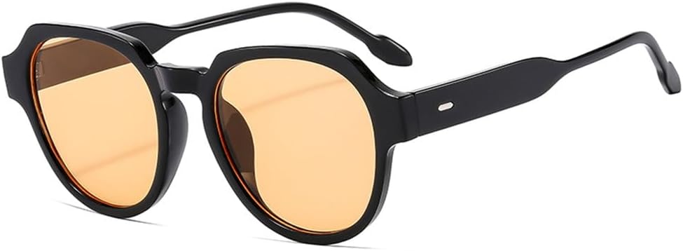 

Солнцезащитные очки с крупной оправой для женщин, популярные овальные солнцезащитные очки в стиле ретро, ​​круглые солнцезащитные очки для женщин, защита от ультрафиолета UV400 TYUVIVO, Black Brown