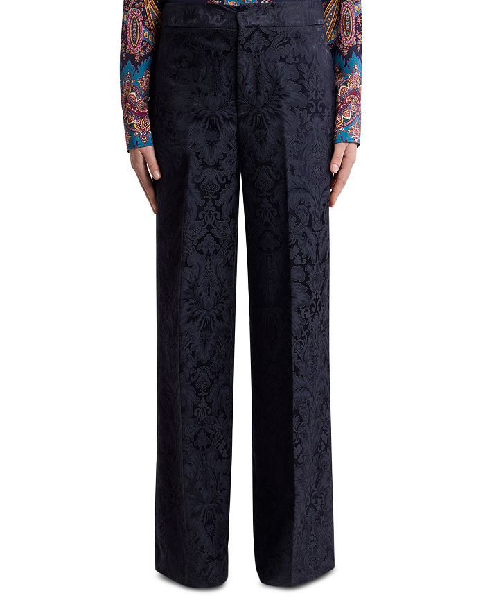 

Прямые брюки с узором пейсли Etro, синий