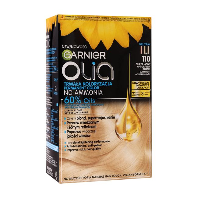 

Olia перманентная краска для волос без аммиака Garnier, цвет 110 superlightener