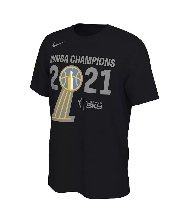 Мужская черная футболка с баннером Chicago Sky 2021 WNBA Champions Trophy Nike — фото 3