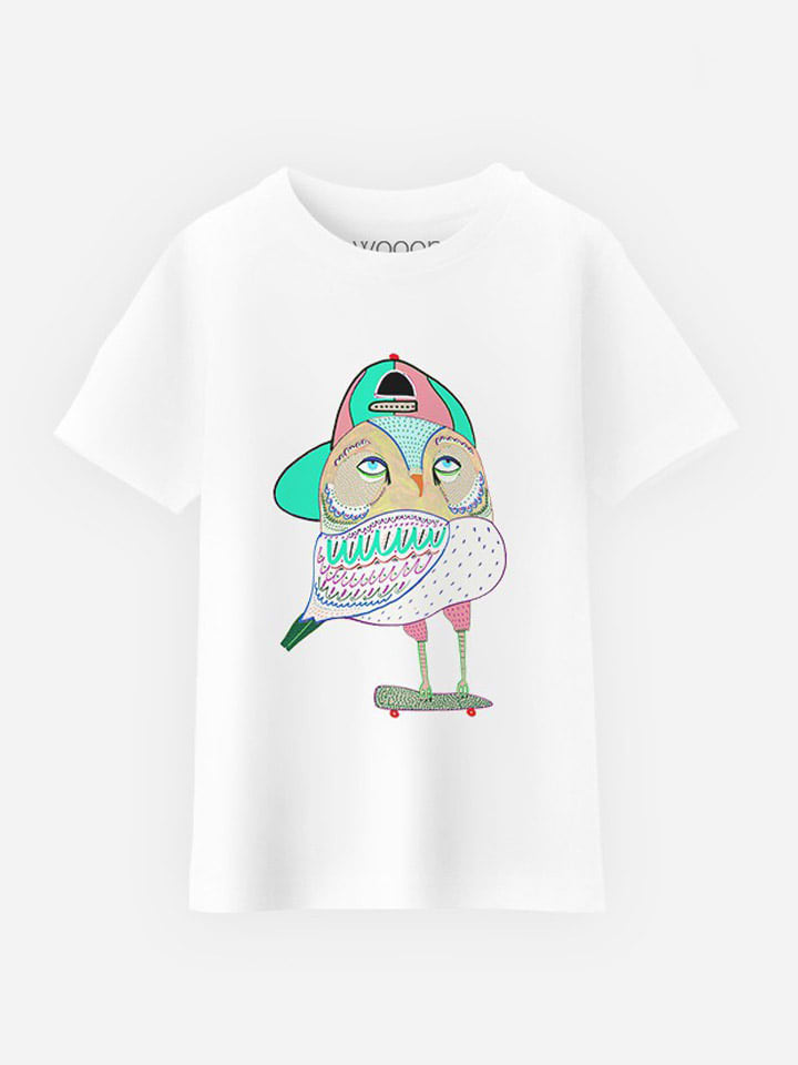 

Футболка Awesome Owl WOOOP, белый