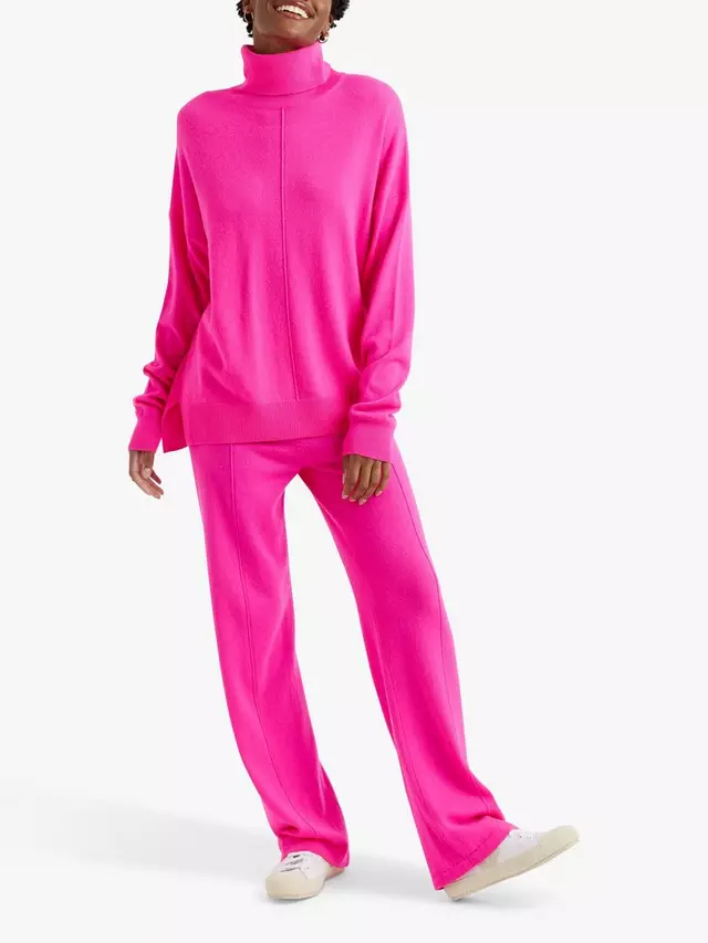 

Джемпер Chinti & Parker Cashmere Blend Roll Neck, цвет hot/pink