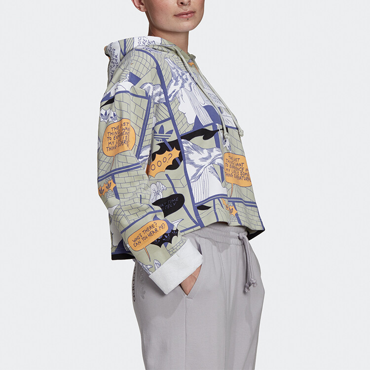 RYV Толстовка женская зеленая Adidas Originals — фото 4