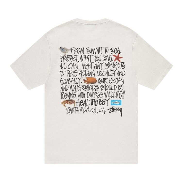 Футболка Stussy Heal The Bay Summit To Sea Tee, кремовый — фото 2