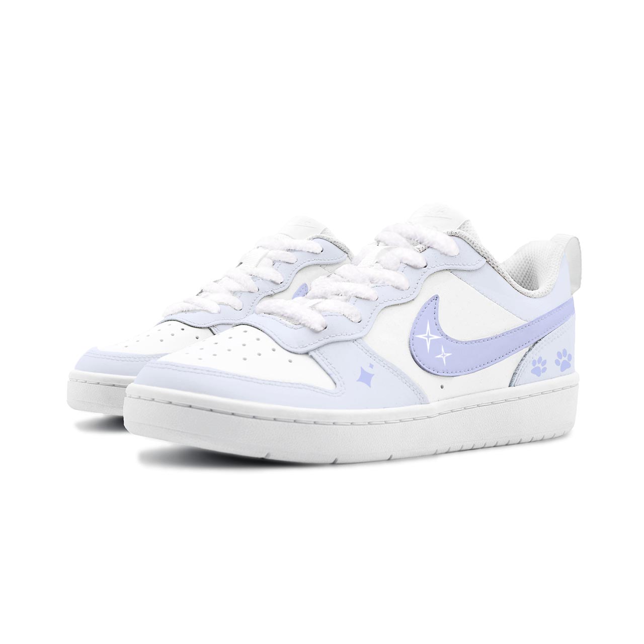 Nike Court Borough 2 Taro Paste Cream Leather Cushioning Abrasion Resistant Slip Resistant Low top Skateboard Shoes — фото 4