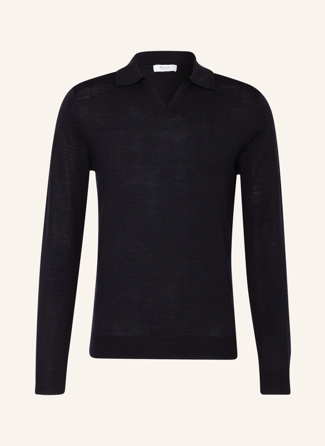 

Рубашка поло REISS Strick MILBURN Slim Fit, темно-синий