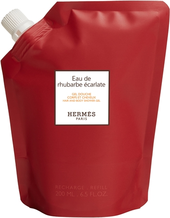 

Гель для душа для тела и волос HERMÈS Le Bain Eau de rhubarbe écarlate, unisex 200 ml