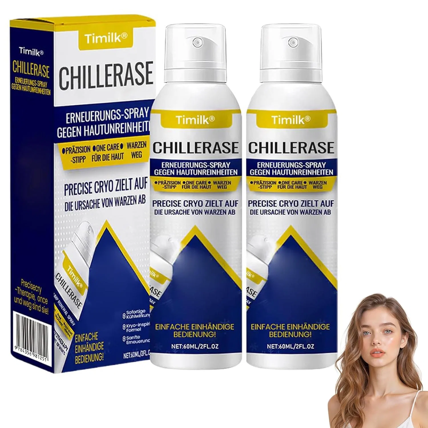 Спрей для обновления кожи «ChillErase Renewal Spray» от Timilk Fummy, Pack Of 2