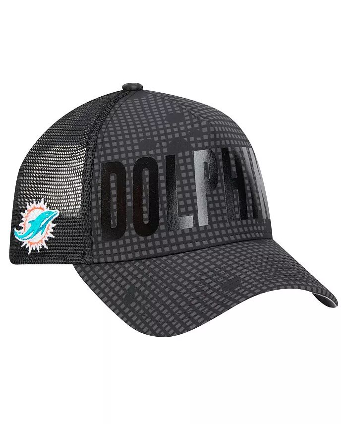 

Мужская черная кепка Miami Dolphins Midnight Ink Tonal Text A-Frame Trucker 9FORTY Adjustable New Era