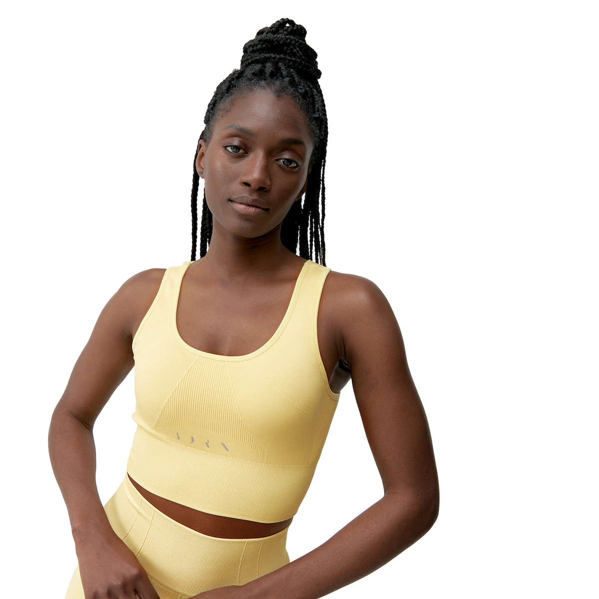 

Урдхва Борн Живая Йога Женский Спортивный Топ Born Living Yoga, жёлтый