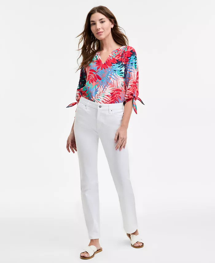 

Женские джинсы Lexington Mid Rise Straight Leg Jones New York, белый