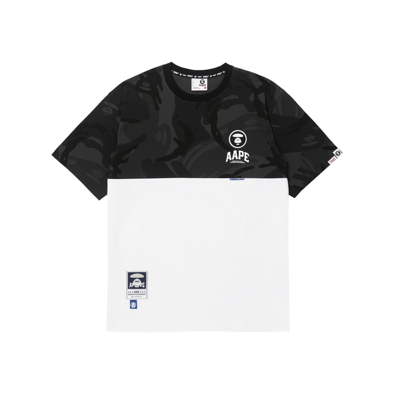 

Футболка из хлопка с камуфляжным принтом Aape, черный