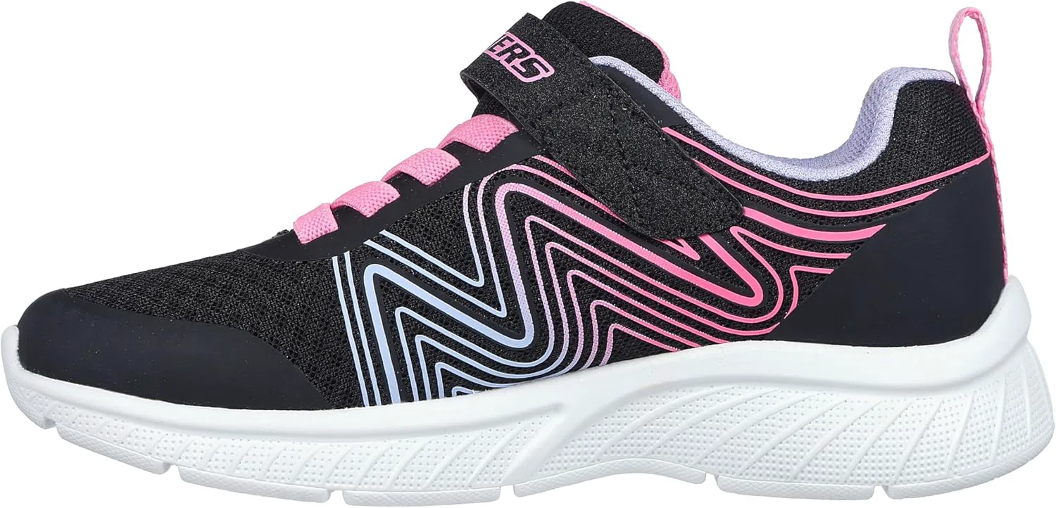 Детские кроссовки Skechers Microspec Plus-Swirl Sweet, черный/мультиколор — фото 4