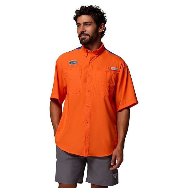 

Мужская оранжевая футболка florida gators tamiami colorblock omni-shade Columbia
