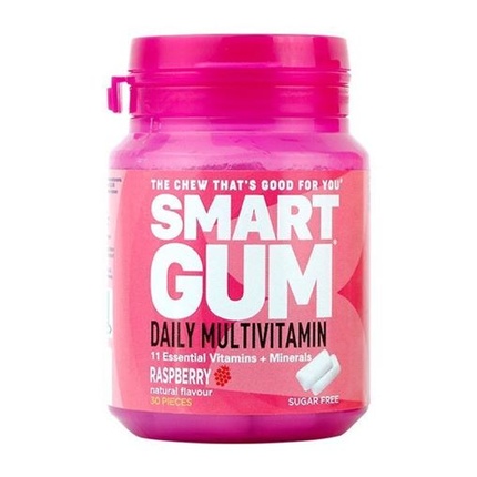 

Smart Gum Daily Multivitamin Raspberry с 11 витаминами и минералами - 30 штук Vican