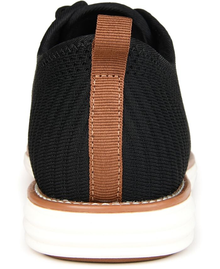 Мужские модельные туфли Novak широкой ширины Tru Comfort из пенопласта со шнуровкой и круглым носком Vance Co., черный — фото 3
