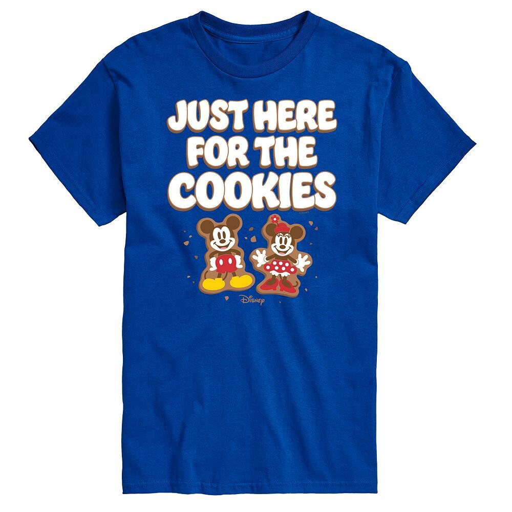 

Мужская футболка с рисунком Микки и Минни Маус Disney's Just Here For The Cookies, синий