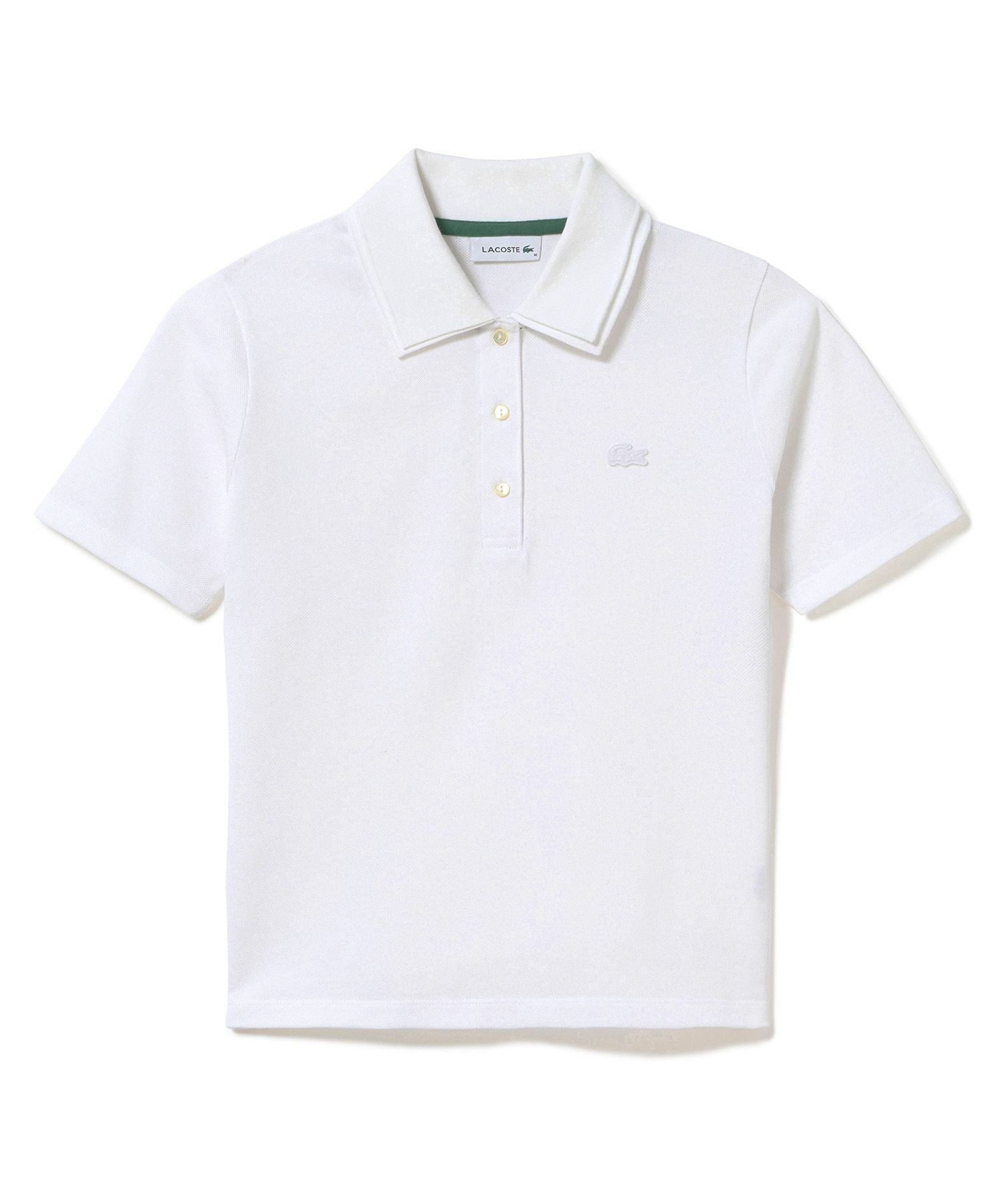 Рубашка поло LACOSTE, двухцветная, белая