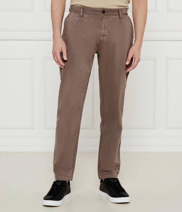 

Брюки-Чинос со складками Relaxed fit Boss Orange, коричневый