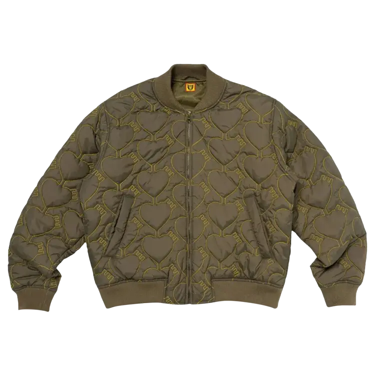 

Куртка Human Made Heart Quilting 'Olive Drab', зеленый