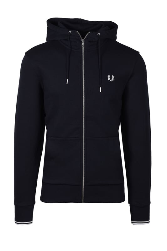

Худи темно-синего цвета на молнии Fred Perry, синий