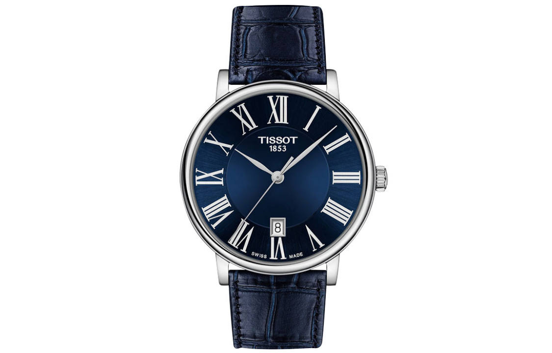 

Tissot Carson Elite Series Мужские часы с кварцевым механизмом 40 мм синий циферблат