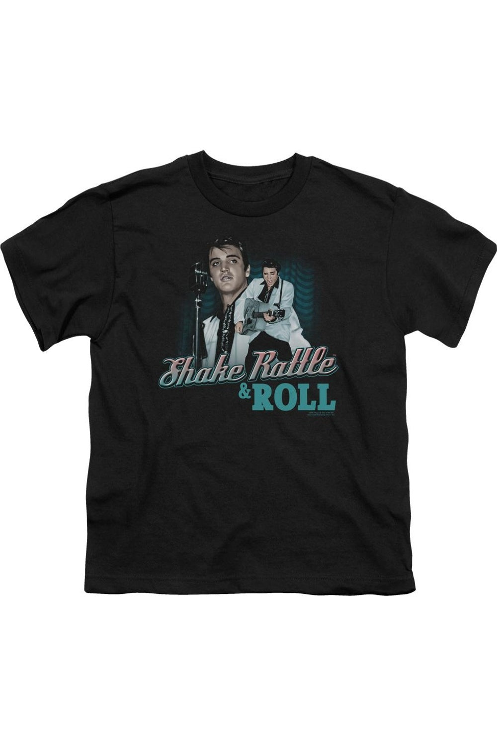

Футболка с коротким рукавом для детей Elvis Presley Shake Rattle & Roll Gildan, черный