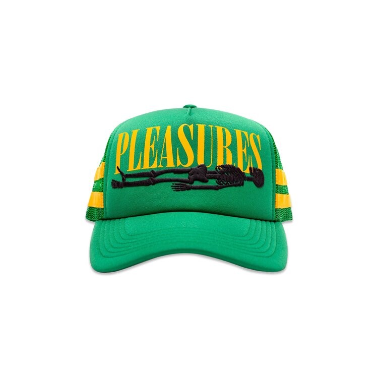 

Бейсболка Pleasures Bones Trucker Snapback, зеленый
