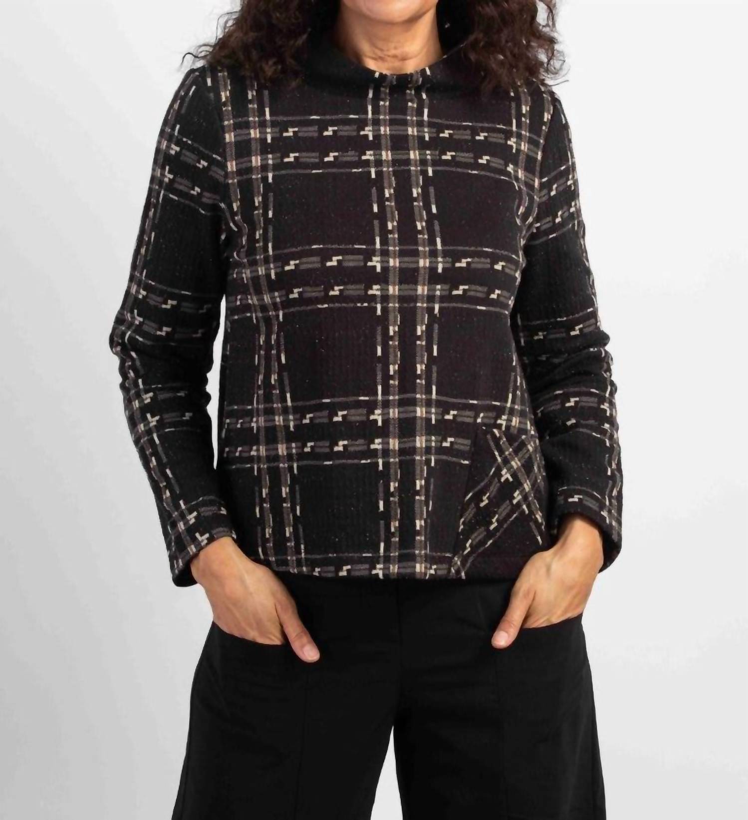 

Трикотажный свитер Cotton Lux Speckle в клетку habitat, цвет plaid