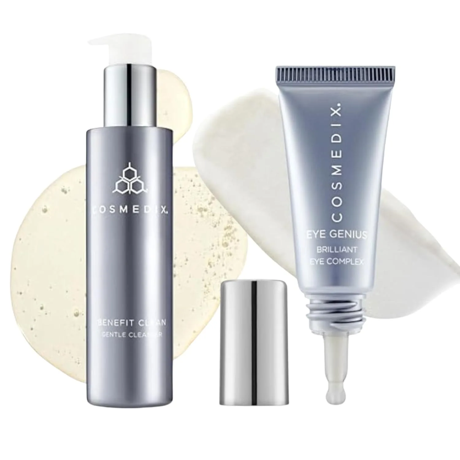 Набор COSMEDIX Hydrating Cleanser для женщин и мужчин, Benefit Clean Gentle Face Wash Gel + COSMEDIX Brilliant Under Eye Cream от темных кругов и отеков