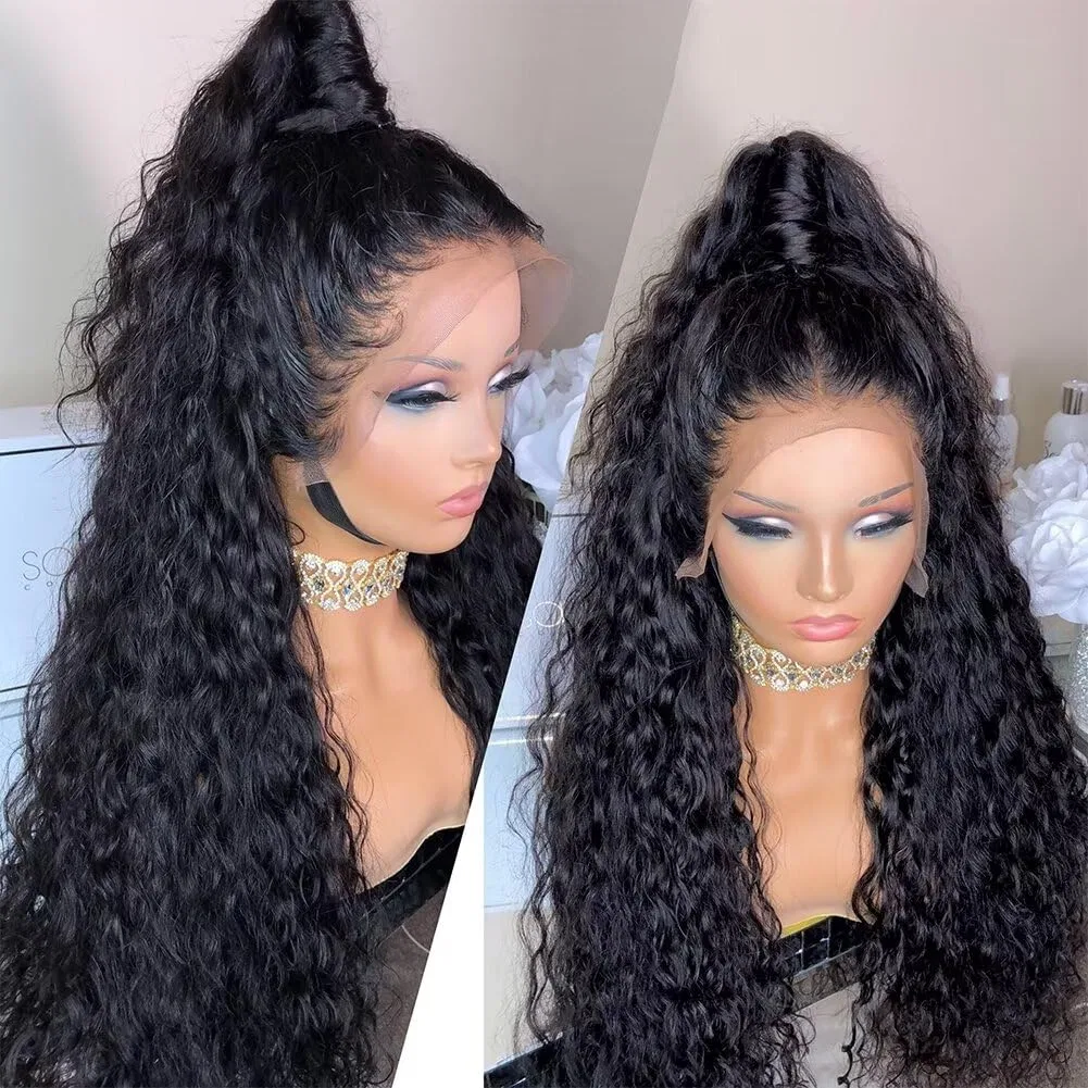 Парик с глубокой волной и HD-кружевом из человеческих волос Perismoda, 12A Lace Front Wig 33*15Cm Water Wave — фото 2