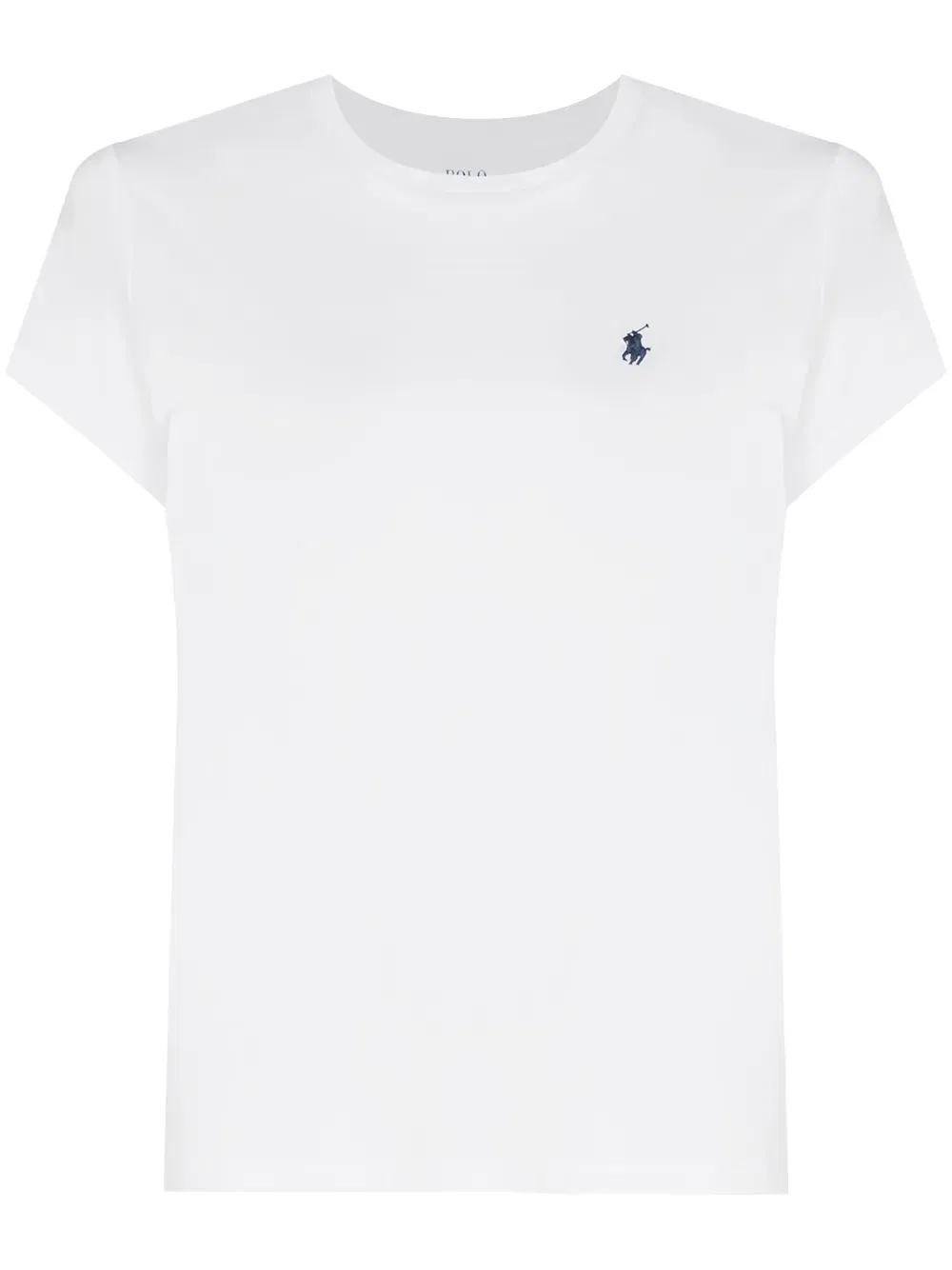 Узкая хлопковая футболка Polo Pony Polo Ralph Lauren, белый