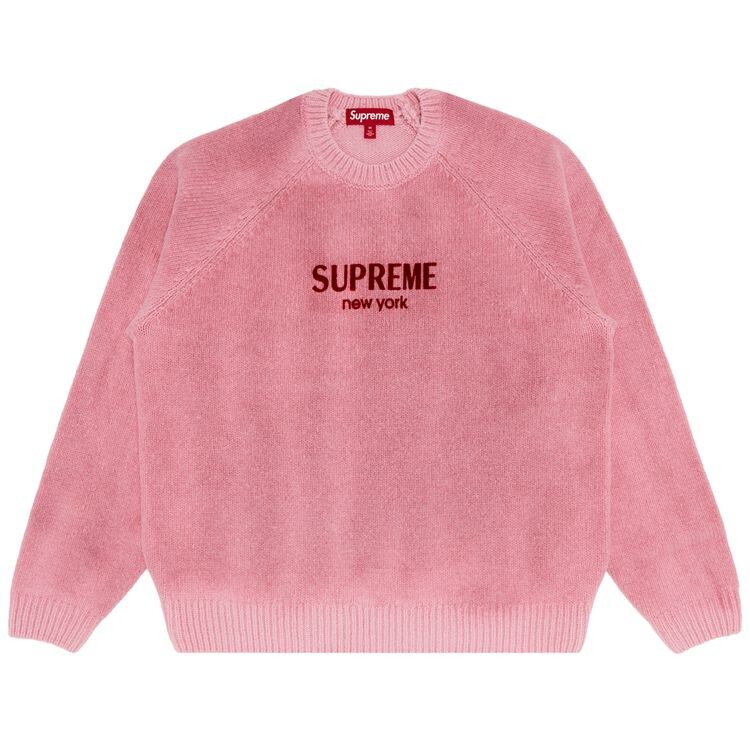 

Свитер Supreme Flocked Logo Sweater Pink, розовый