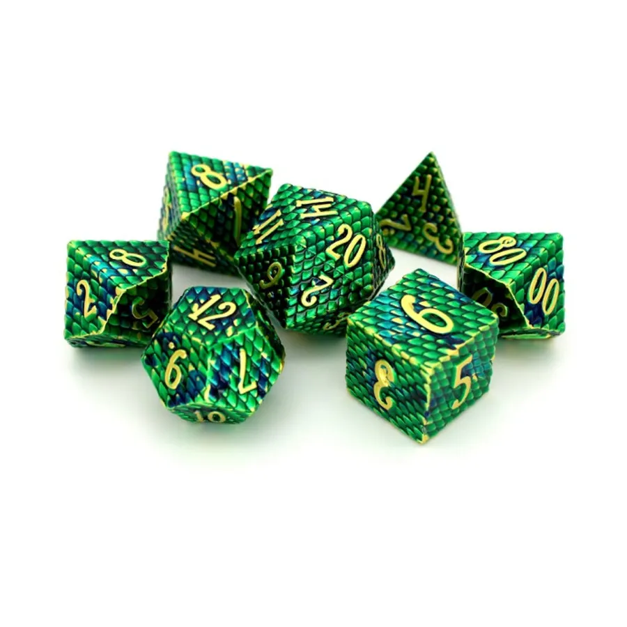 

Поли-набор из чешуи змея (7), Wood and Metal Dice (Dice Envy)