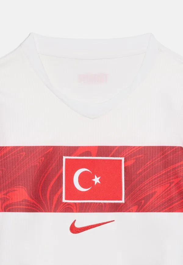 Футболка спортивная Nike Performance Turkiye stadium away, белый/спорт-красный — фото 4