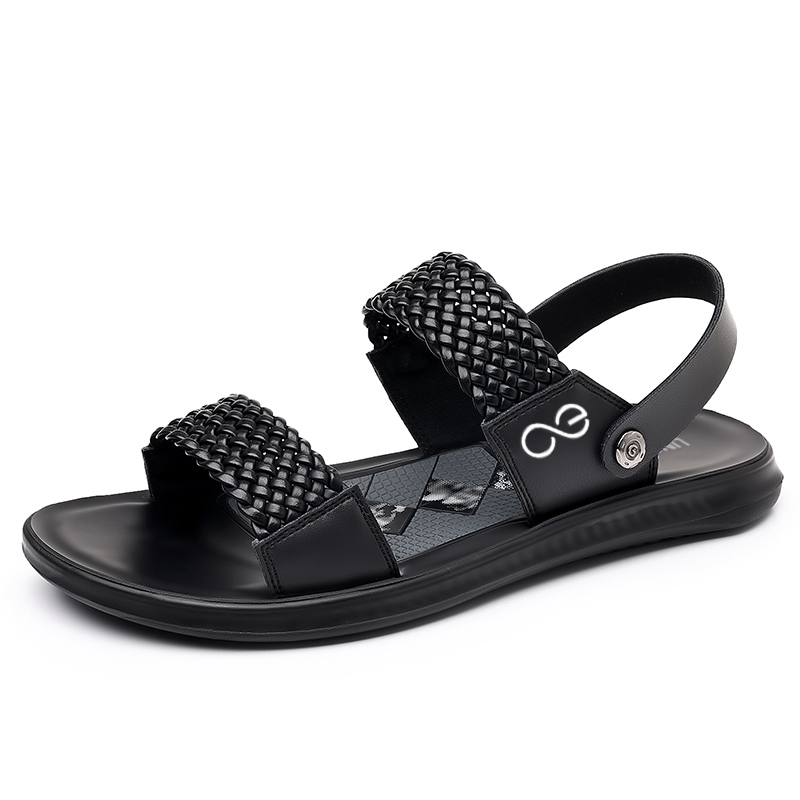 

LINGPAO Пляжные сандалии мужские черные