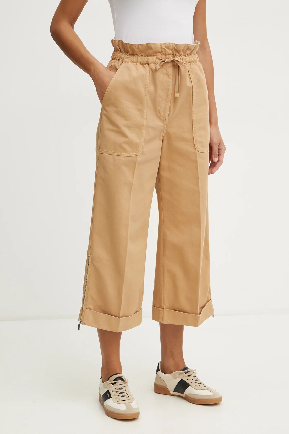 

Брюки из хлопка Pinko, коричневый