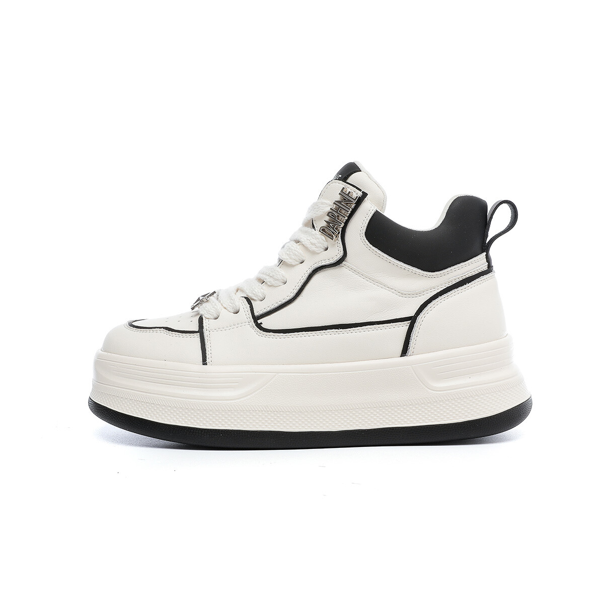 

Кеды DAPHNE Skateboard Shoes Women's High-Top, бежевый/черный