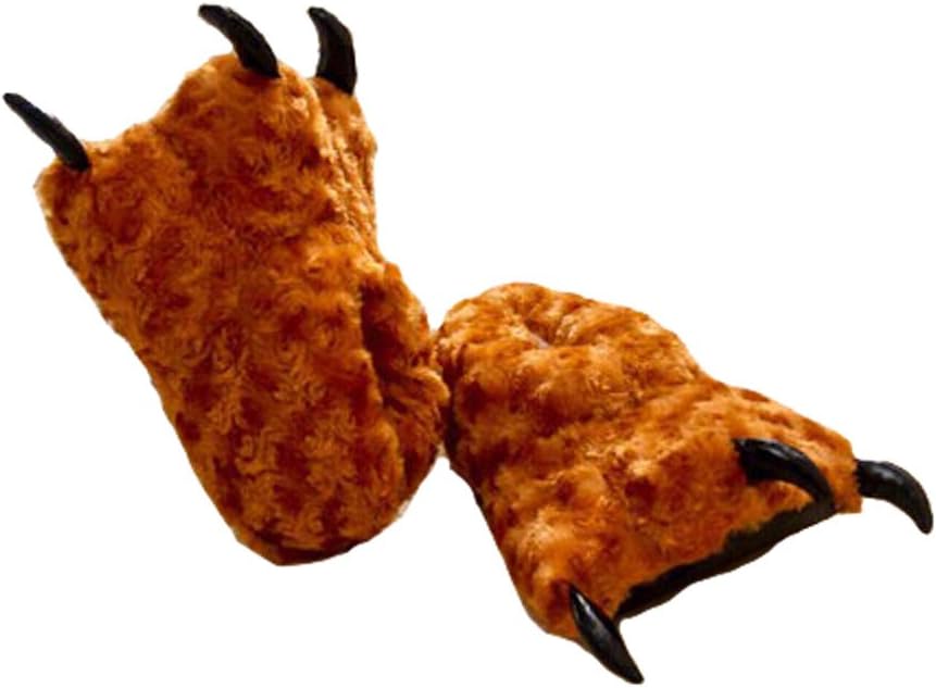 

Домашние тапочки TONWHAR для взрослых унисекс, с мультяшным дизайном и лапками, Coffee