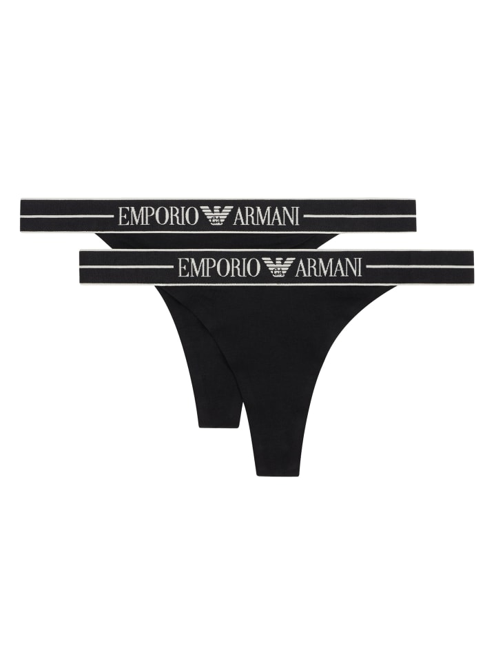 

Emporio Armani Трусы 2er Pack Thong in Schwarz