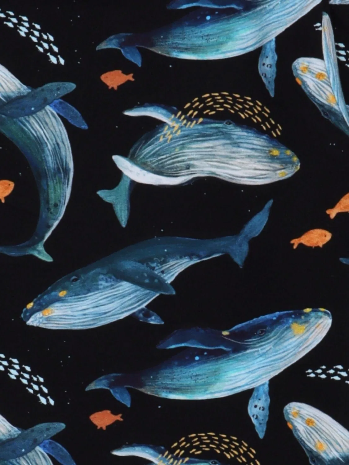 Толстовка на молнии Walkiddy Humpback Whales Sweat Jacket темно-синего цвета — фото 2