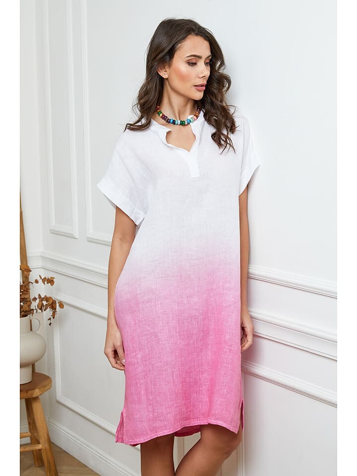 

Длинное платье Fleur de Lin Leinen, цвет weiß/rosa