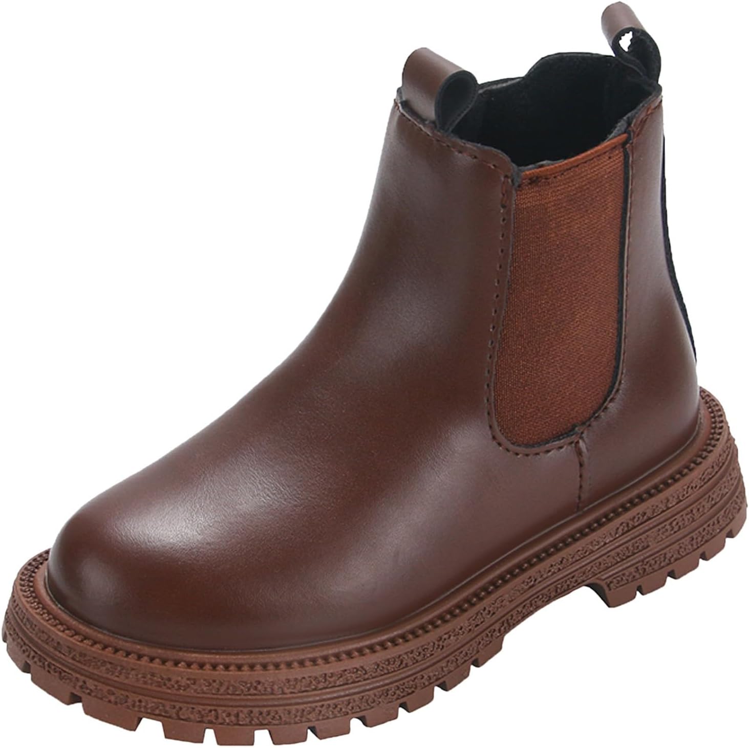 

Ботинки для мальчиков и девочек-подростков с шнуровкой, рабочие ботинки, боевые ботиночки, ездовые ботинки, противоскользящие, с широким носком, высокие зимние ботинки JEUROT, Brown