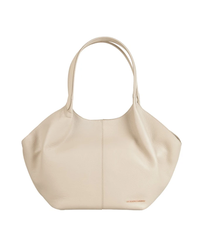 

Сумка через плечо Rachel среднего размера из темно-слоновой кожи с зернистой текстурой. Alexander Smith, бежевый