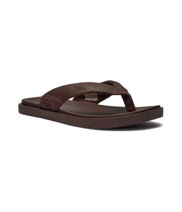 Шлепанцы кожаные M Seaside II Ugg, коричневый