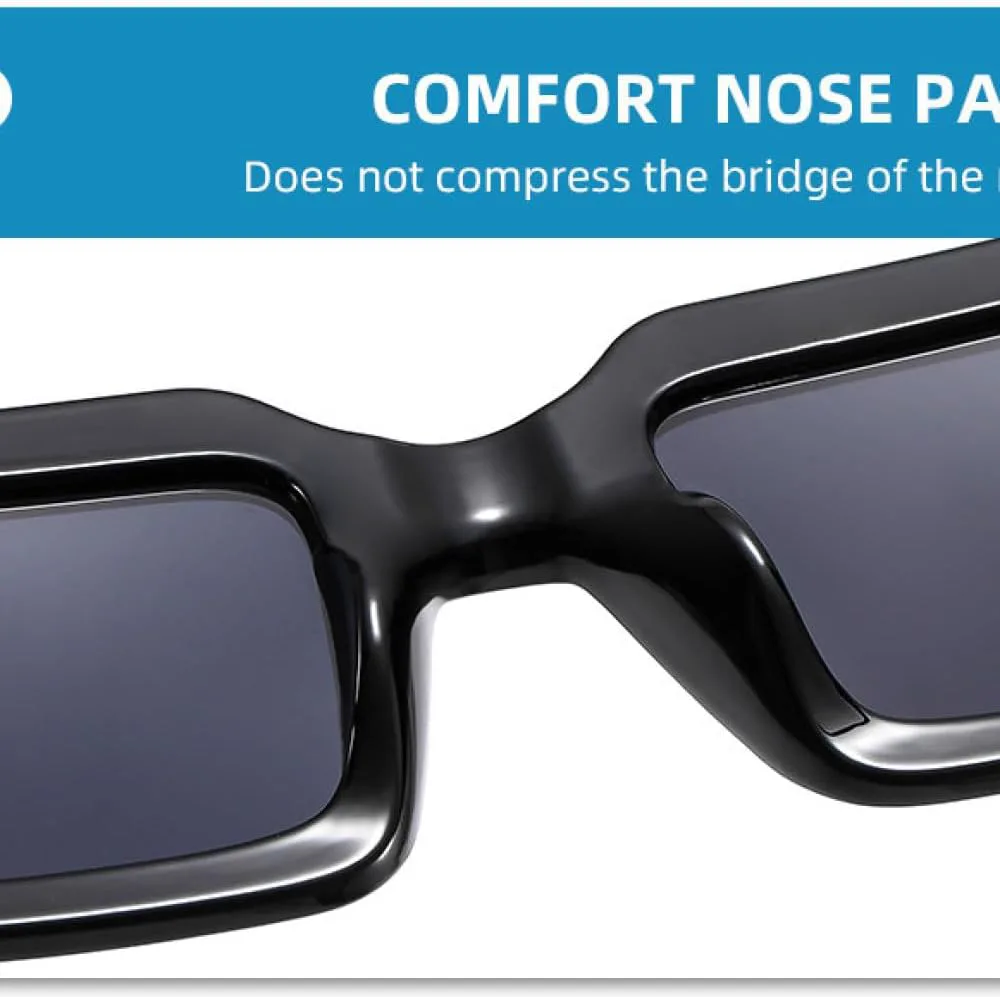 

Винтажные женские солнцезащитные очки UV400, модные очки с контрастными цветами, мужские трендовые солнцезащитные очки в стиле панк с градиентом TYUVIVO, Black Gray